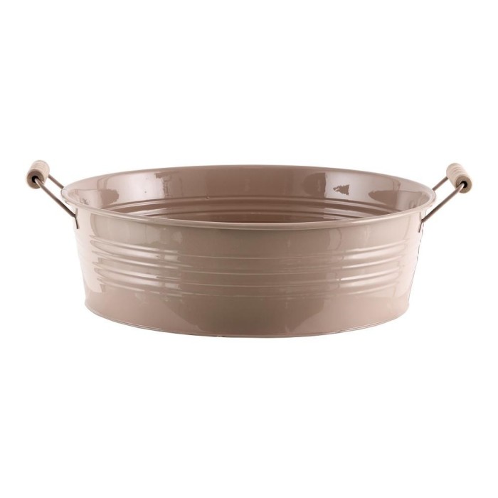 SECCHIO BASSO METALLO H.11 BEIGE